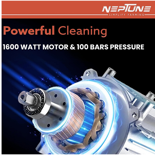 Neptune High Pressure Car Washer, 1600 Watts, 100 Bars, 10L