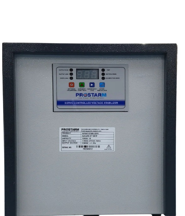 Air Cooled Servo Stabilizer - Color: Black