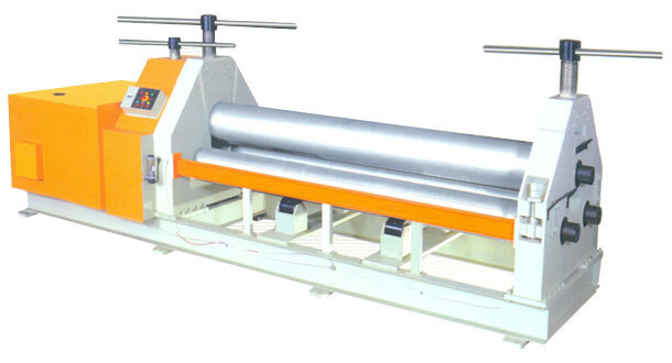 Steel Plate Bending Machine - Color: Yellow & Grey