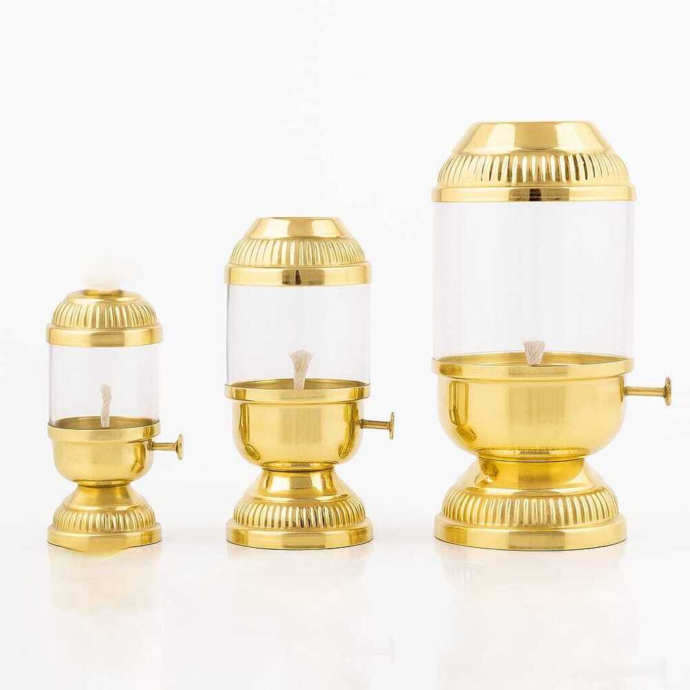 Salai Akhand Diya with Borosil Glass