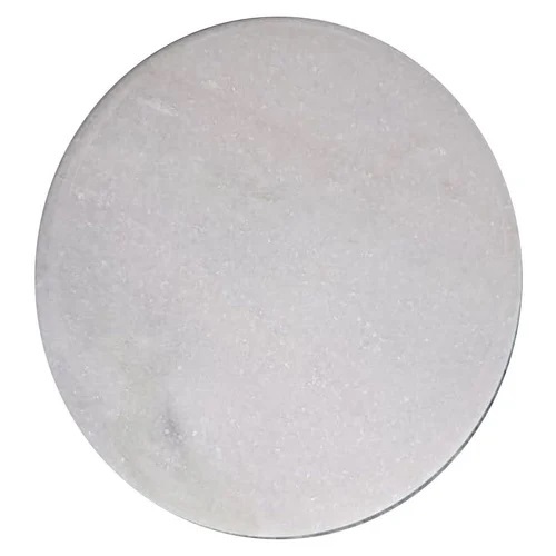 9Inch White Marble Chakla - Warranty: 6 Month