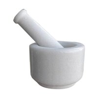 5x3inch White Marble Pestle Set - Features: Durability