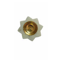 Marble Brass Diya - Color: White