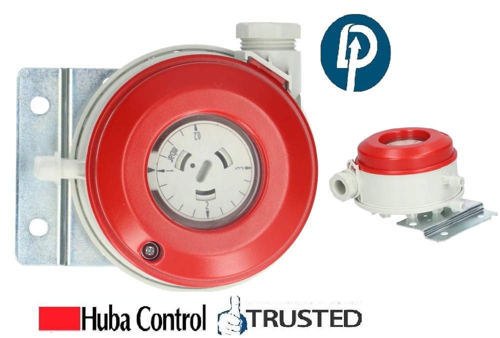 Huba Control Differential Pressure Switch Model 604.99957 Range:  0.2....3 Mbar