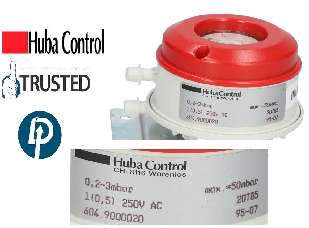 Huba Control Differential Pressure Switch Model 604.99957 Range:  0.2....3 Mbar