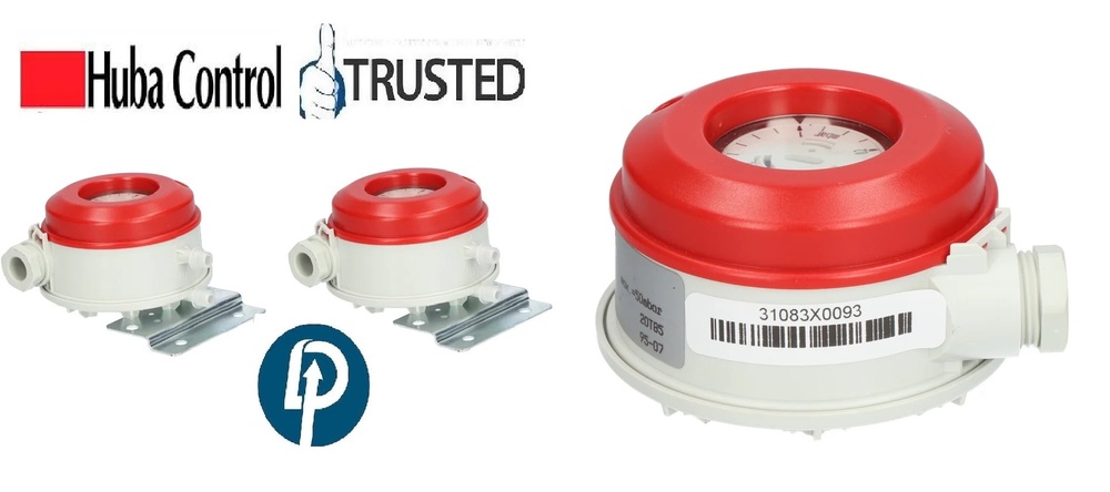 Huba Control Differential Pressure Switch Model 604.99957 Range:  0.2....3 Mbar
