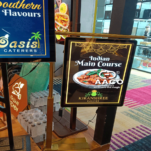 Aluminum Led Menu Board - Color: Silver