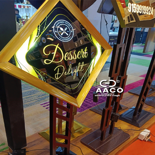 Aluminum Led Menu Board - Color: Brown