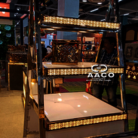 Stainless Steel Catering Or Buffet Counter With Integrated Lighting. - Color: Multicolour