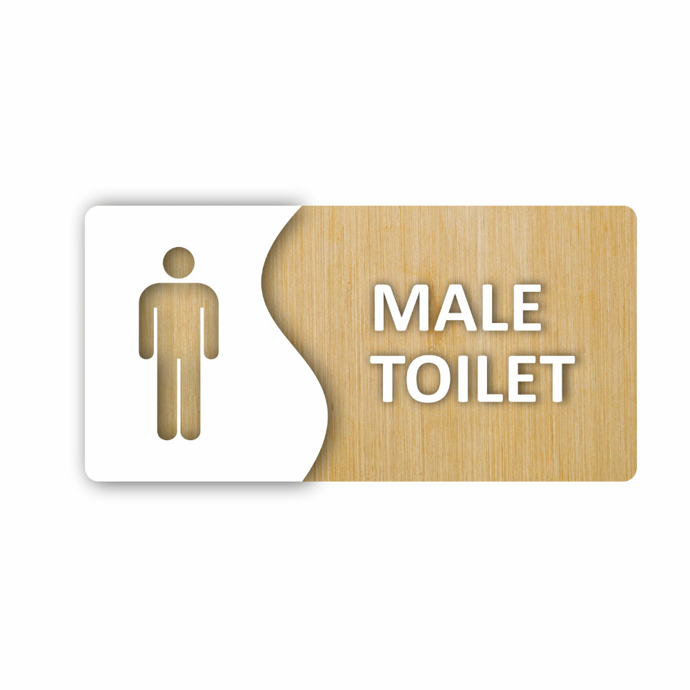 Male Toilet Braille Signage - Application: Indoor
