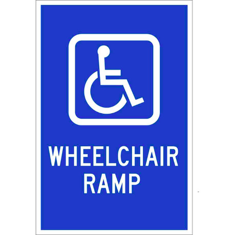 Wheelchair Ramp Sign - Application: Advertisement