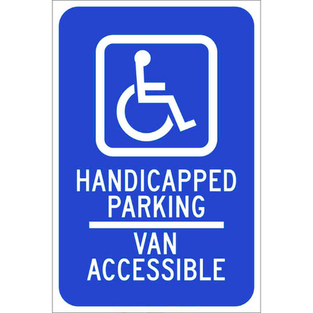Handicapped Parking Van Accessible Sign - Application: Advertisement