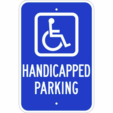 Handicapped Parking Van Accessible Sign - Application: Advertisement