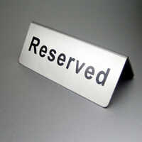 Customize Table Name Sign - Application: Advertisement