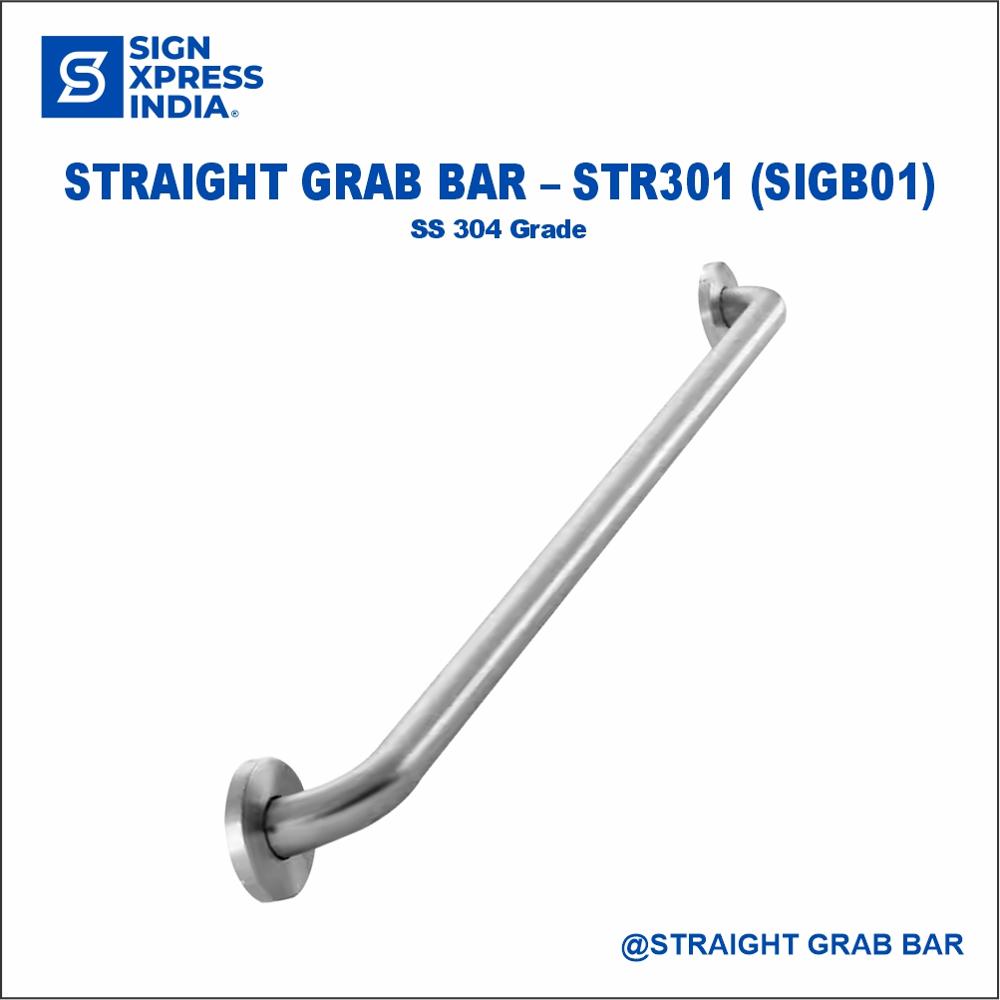Str301 Straight Grab Bar - Color: Silver
