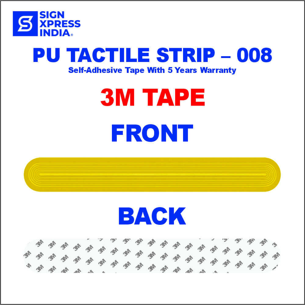 Pu Tactile Strip With 3M Self-Adhesive - 008 - Color: Yellow