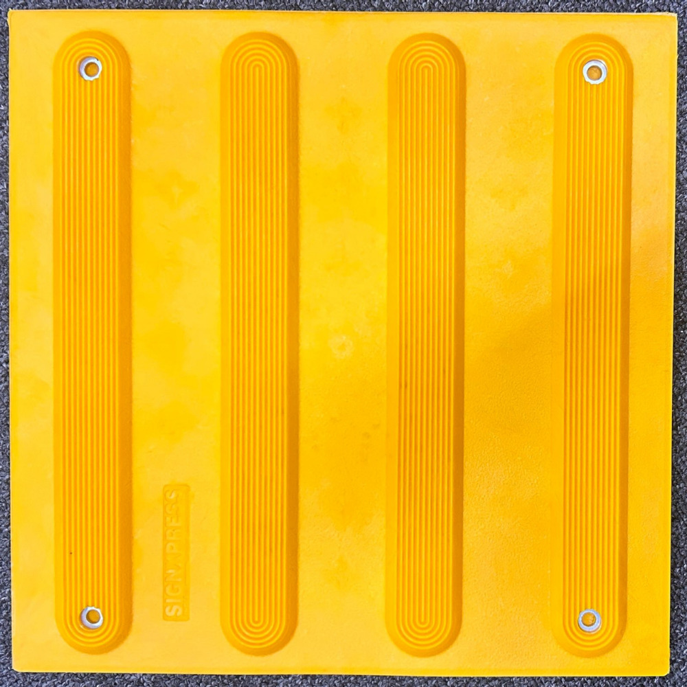Pvc Tactile Tile With Washer - Color: Yellow