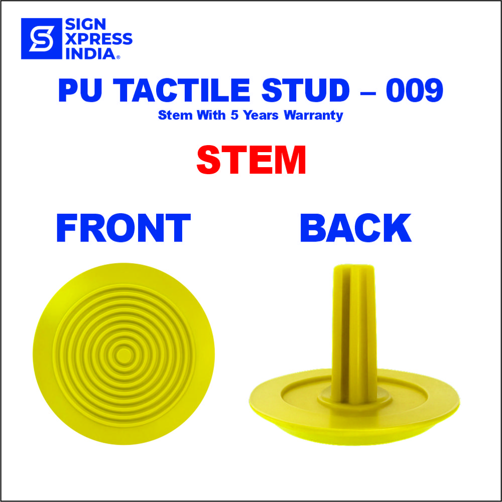 Pu Tactile Stud With Stem - 009 - Color: Yellow