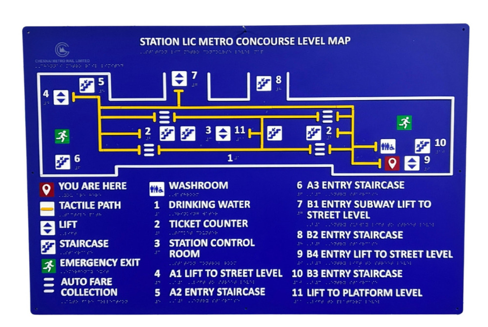 Acrylic Tactile Map - Application: Advertisement