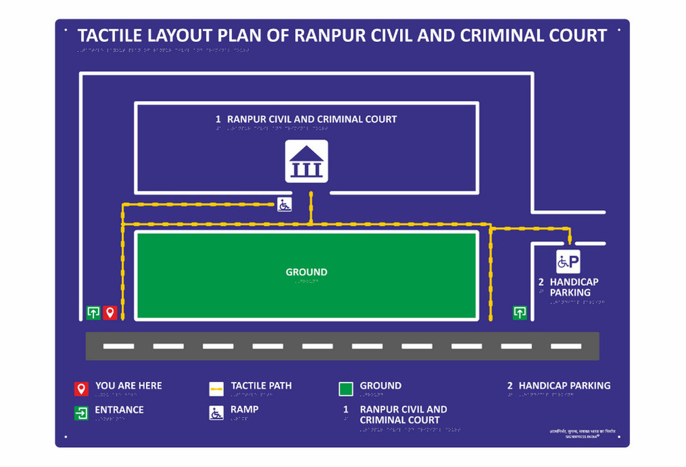 Acrylic Tactile Map - Application: Advertisement
