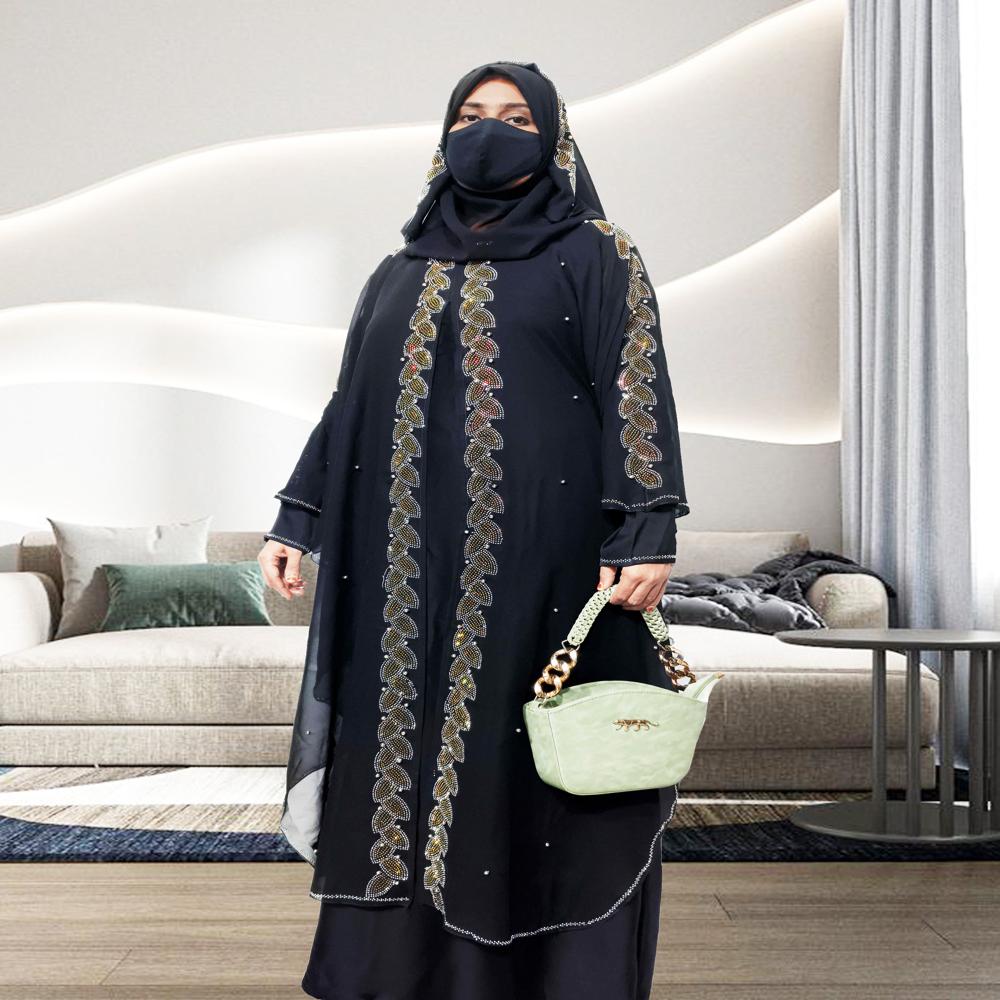Multi Abaya Beads & Stoned  Burqa For Women Modest Wear Islamic Dubai abaya