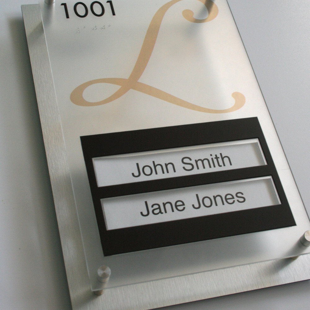 Customized Acrylic Sliding Name Plate Sign - Application: Advertisement