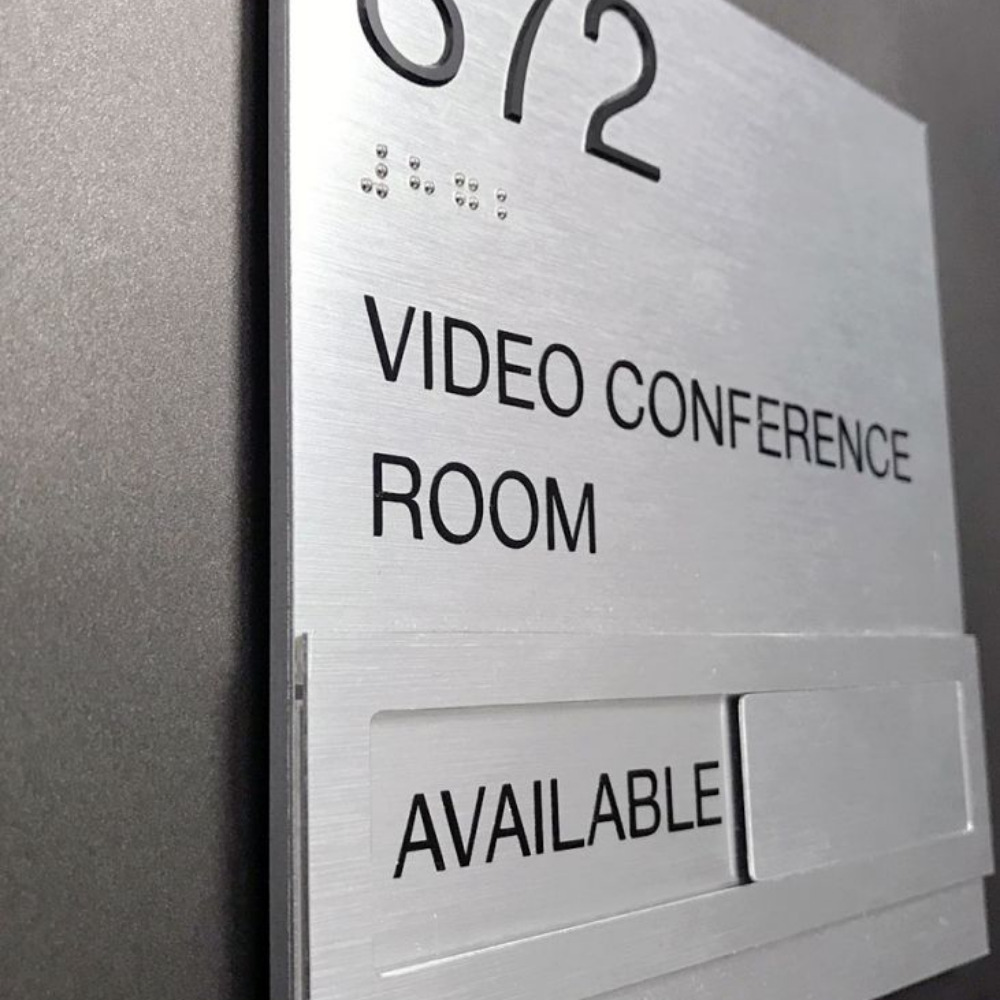 Video Conference Acrylic Sign - Application: Advertisement