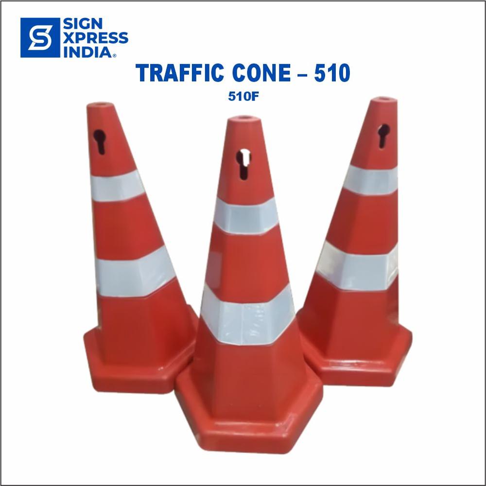 Hexagonal Traffic Cone - 510F - Color: Orange And White