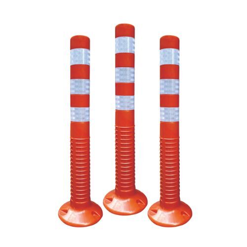 Pu 202 Spring Post Delineator - Color: Orange And White