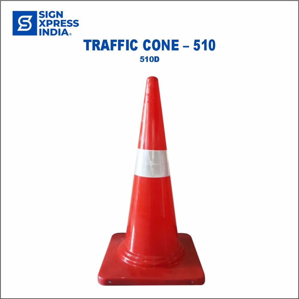 Plastic Traffic Cone - 510D - Color: Orange And White