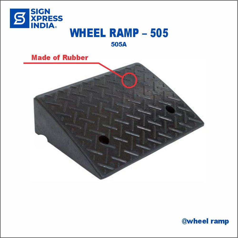 Rubber Wheel Ramp - 505a - Color: Black