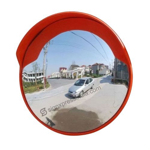 Convex Mirror Without Poll 450 Mm - Color: Orange And White
