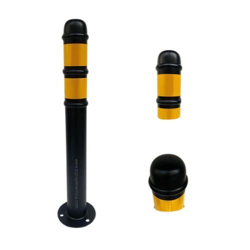 251 800 Mm Ms Bollard - Color: Black