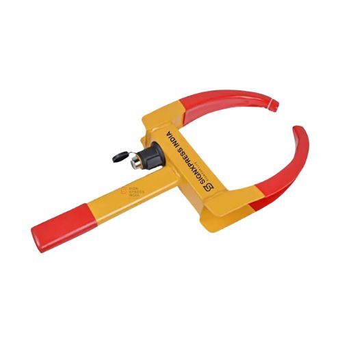 Car Wheel Lock - Color: Red And Yellow