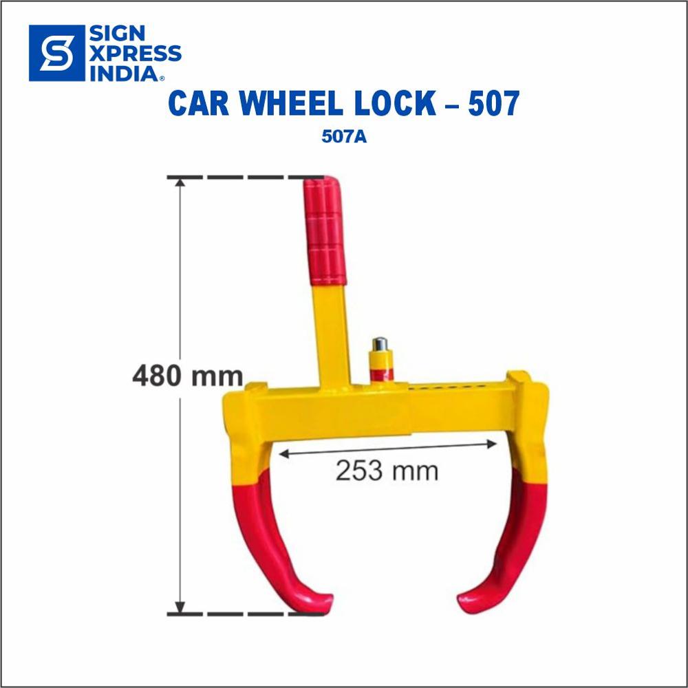 Car Wheel Lock - 507a - Color: Red And Yellow