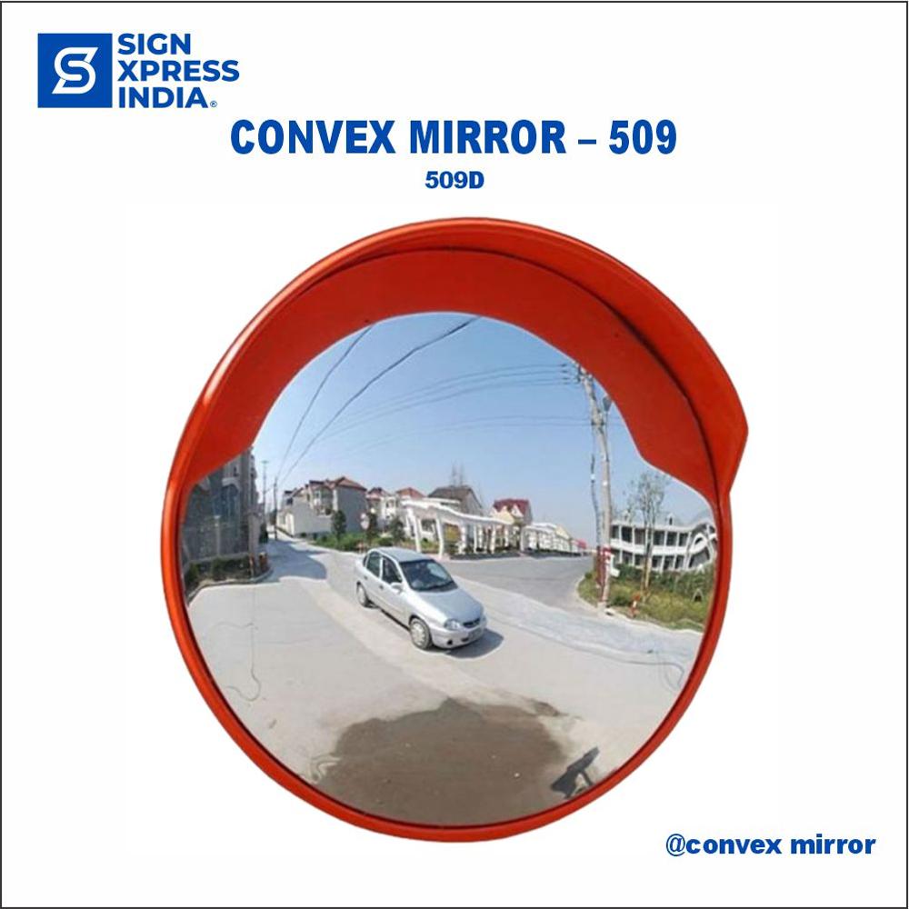 Traffic Convex Mirror 24 Inches 60Cm - 509D - Color: Red