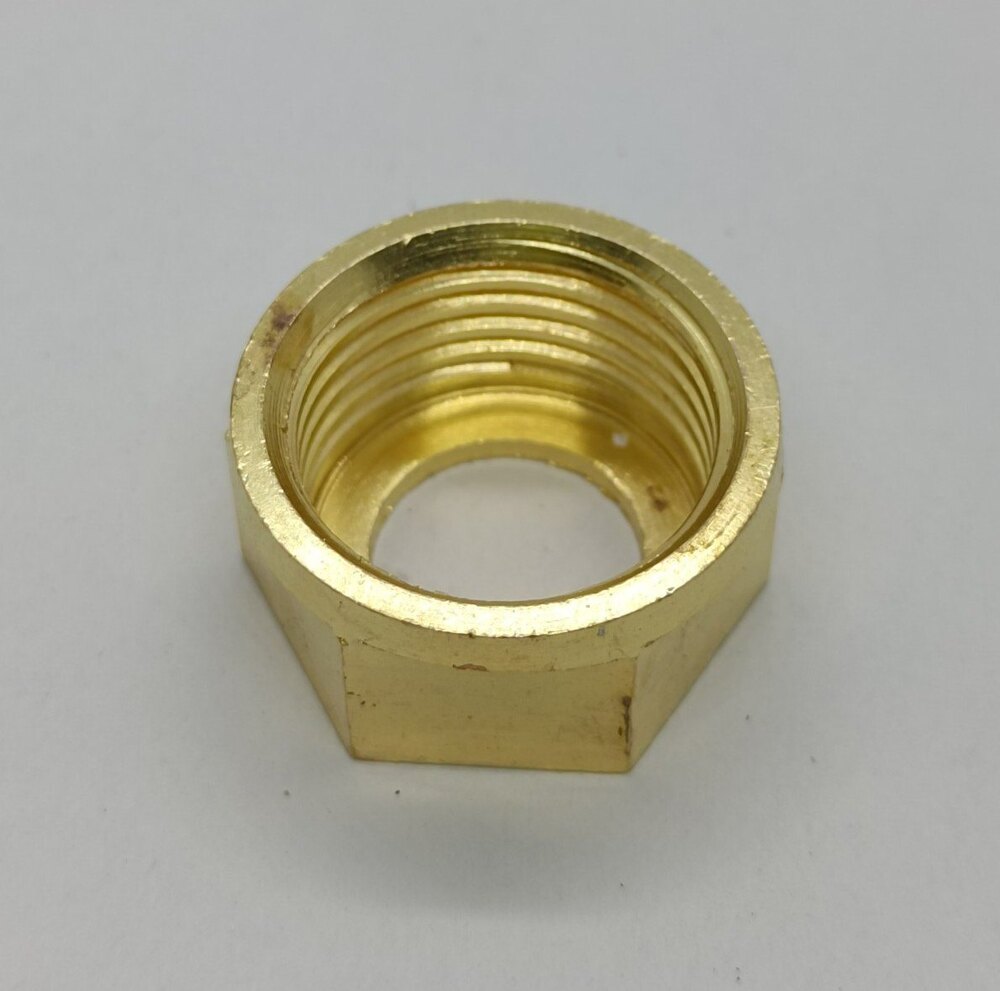 Hex Collar Nut Plain - Color: Golden