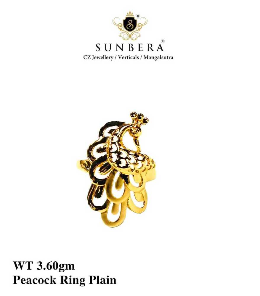 92% New Design Gold Peacock Ring Plain