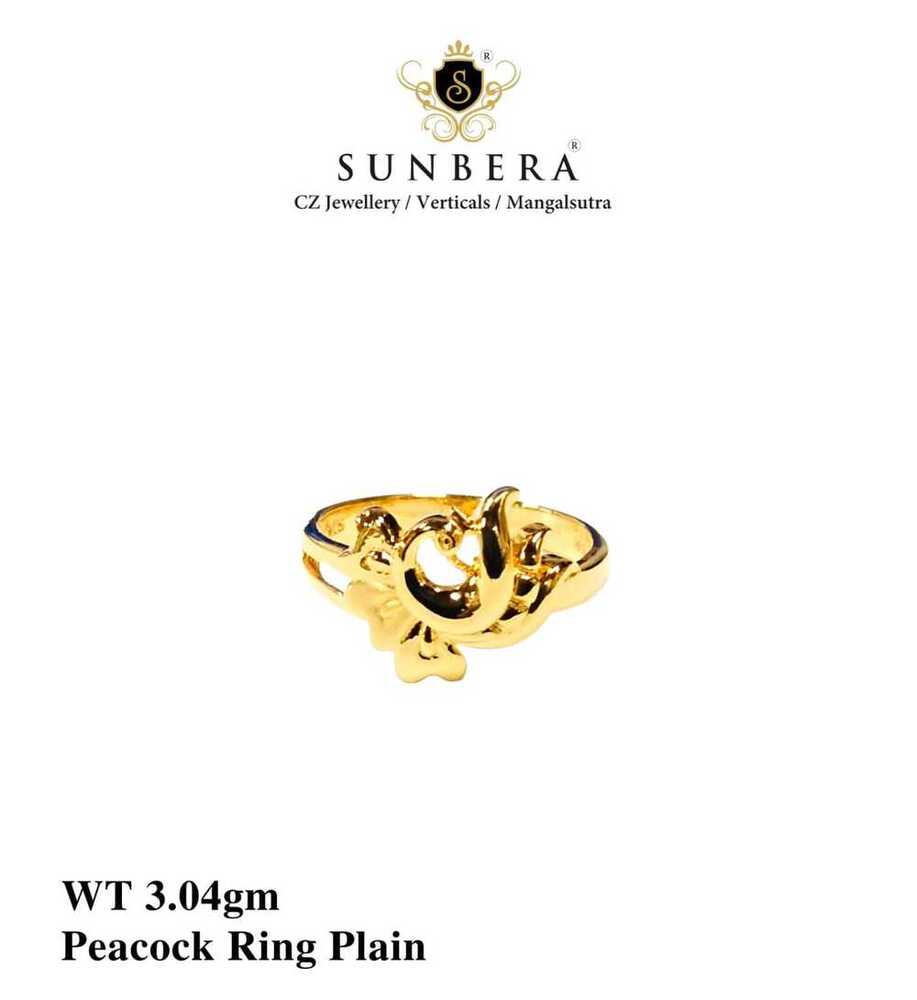 92% New Design Gold Peacock Ring Plain