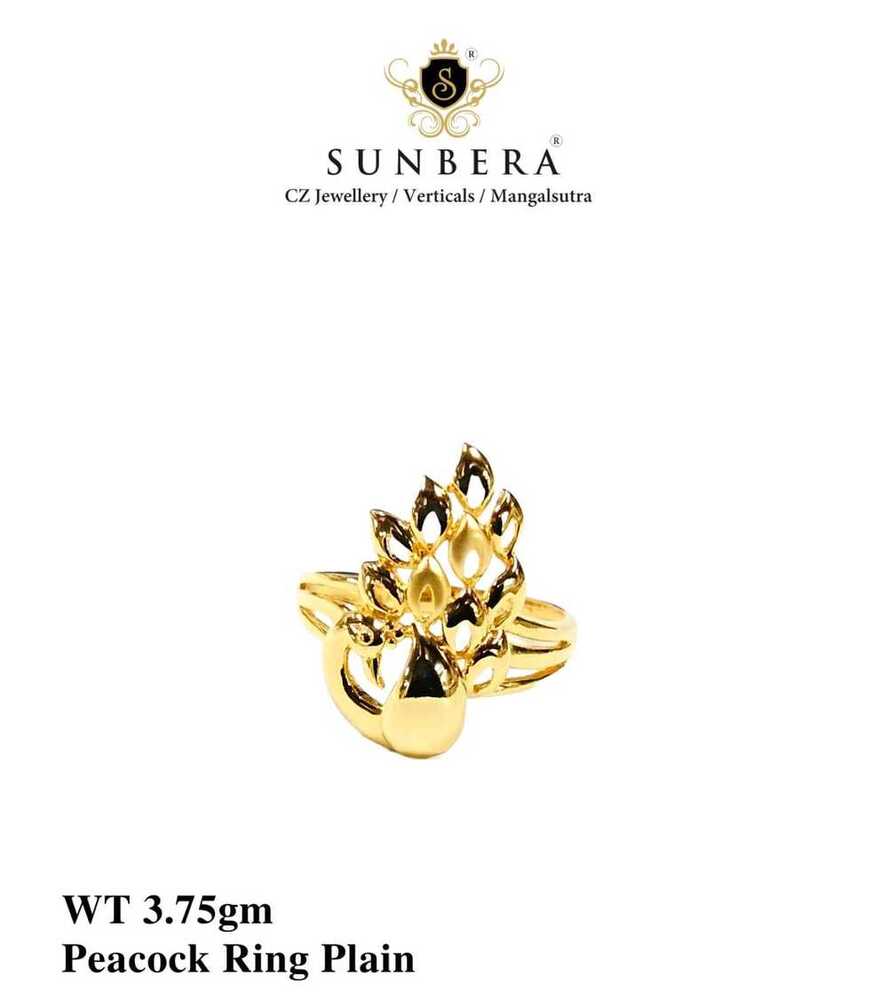 92% New Design Gold Peacock Ring Plain