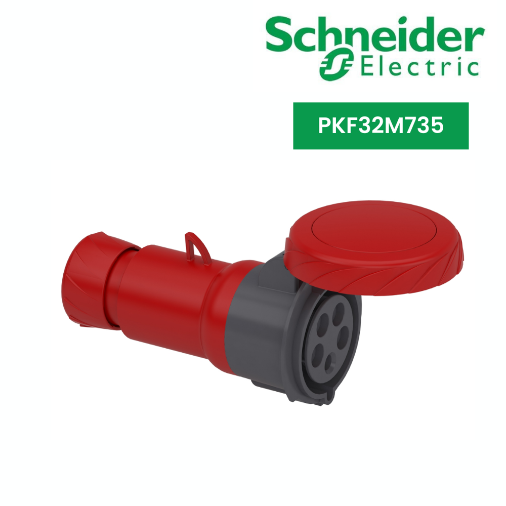 Pkf32M735-Pratika Wander Socket - Straight - 32 A - 3P + N + E - 380...415 V Ac - Ip67 - Color: Grey (Ral 7035)