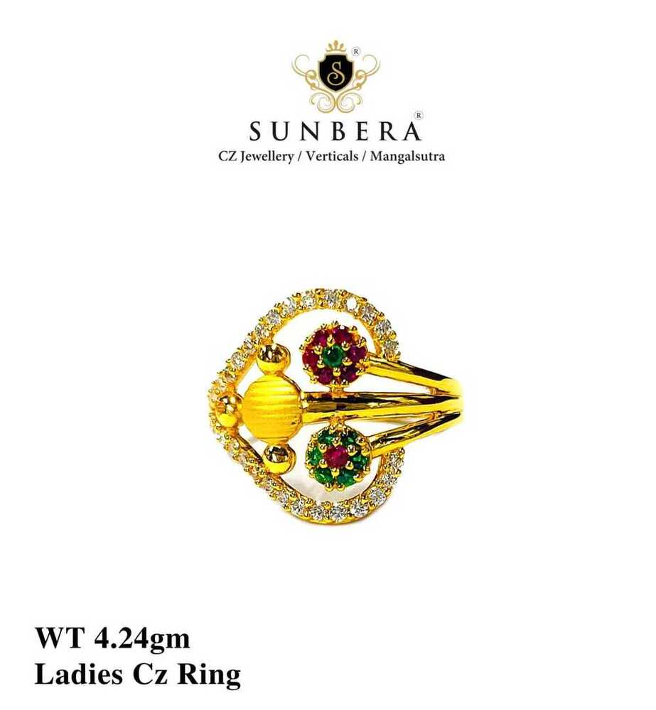 92% New Design Ladies Cz Ring Plain