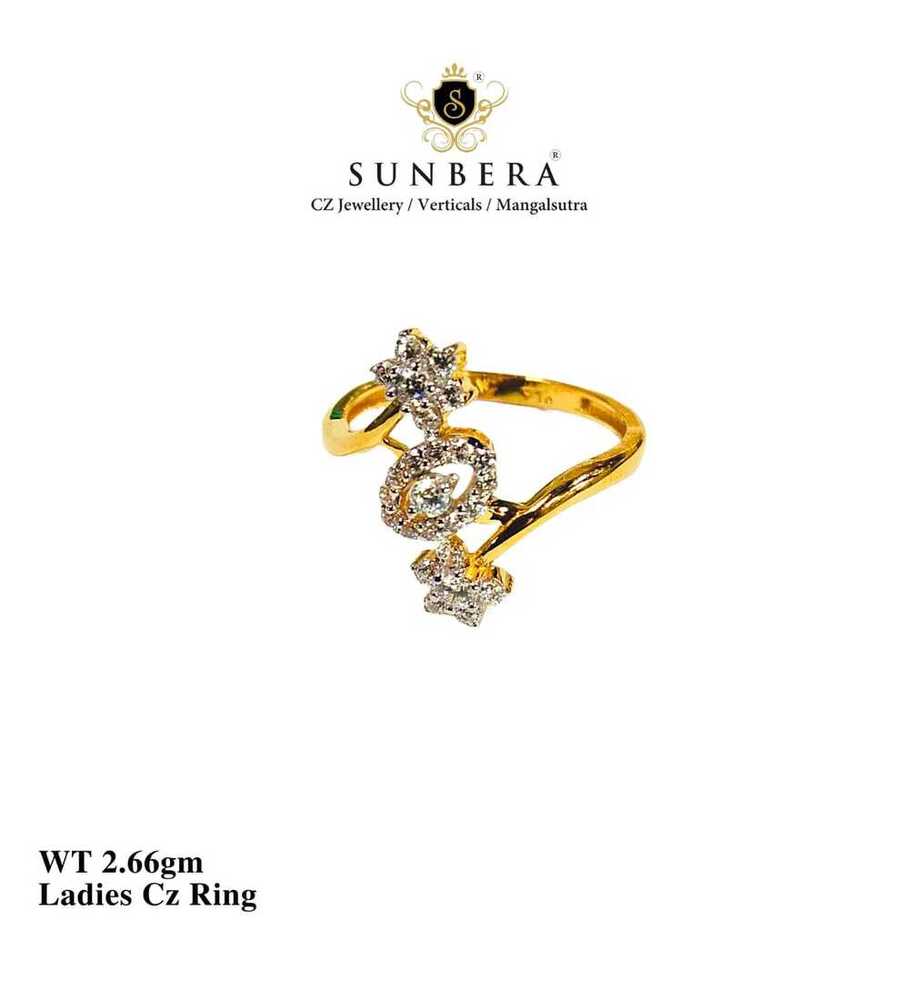 92% New Design Ladies Cz Ring Plain