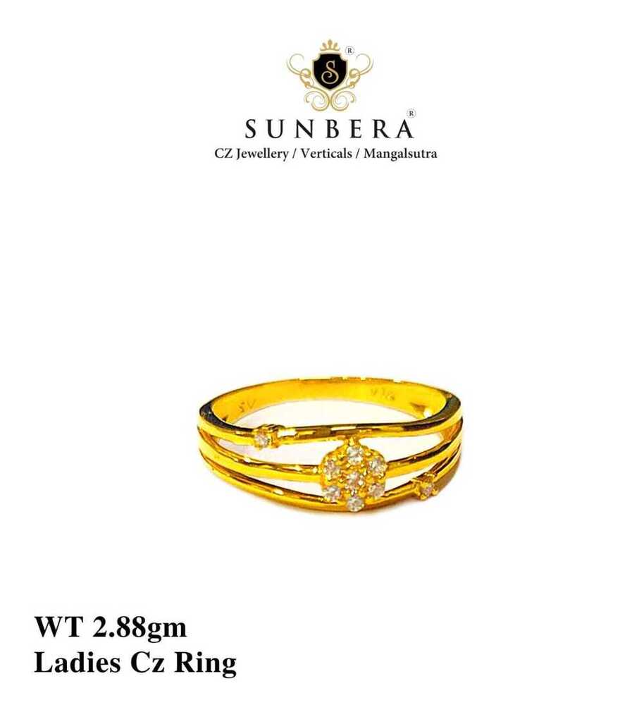 92% New Design Ladies Cz Ring Plain