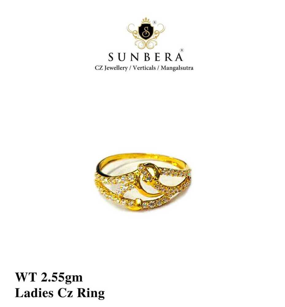 92% New Design Ladies Cz Ring Plain