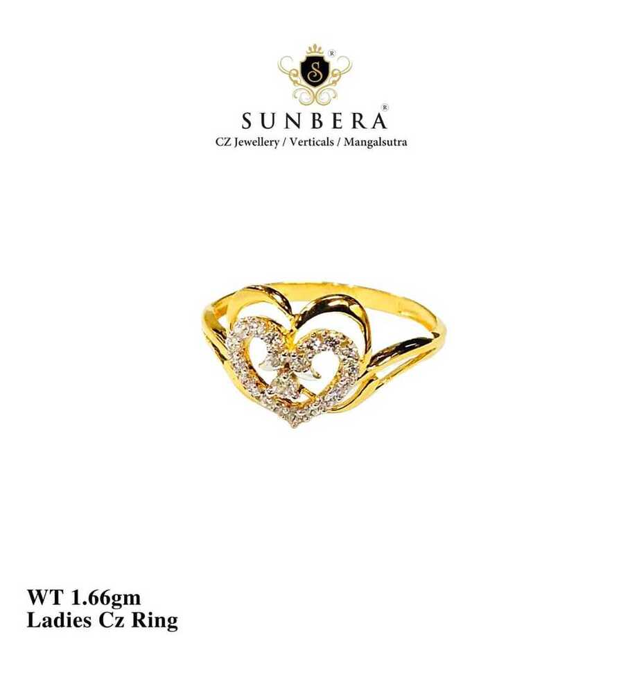 92% New Design Ladies Cz Ring Plain