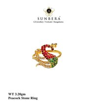 92% New Design Gold Peacock Ring Stone