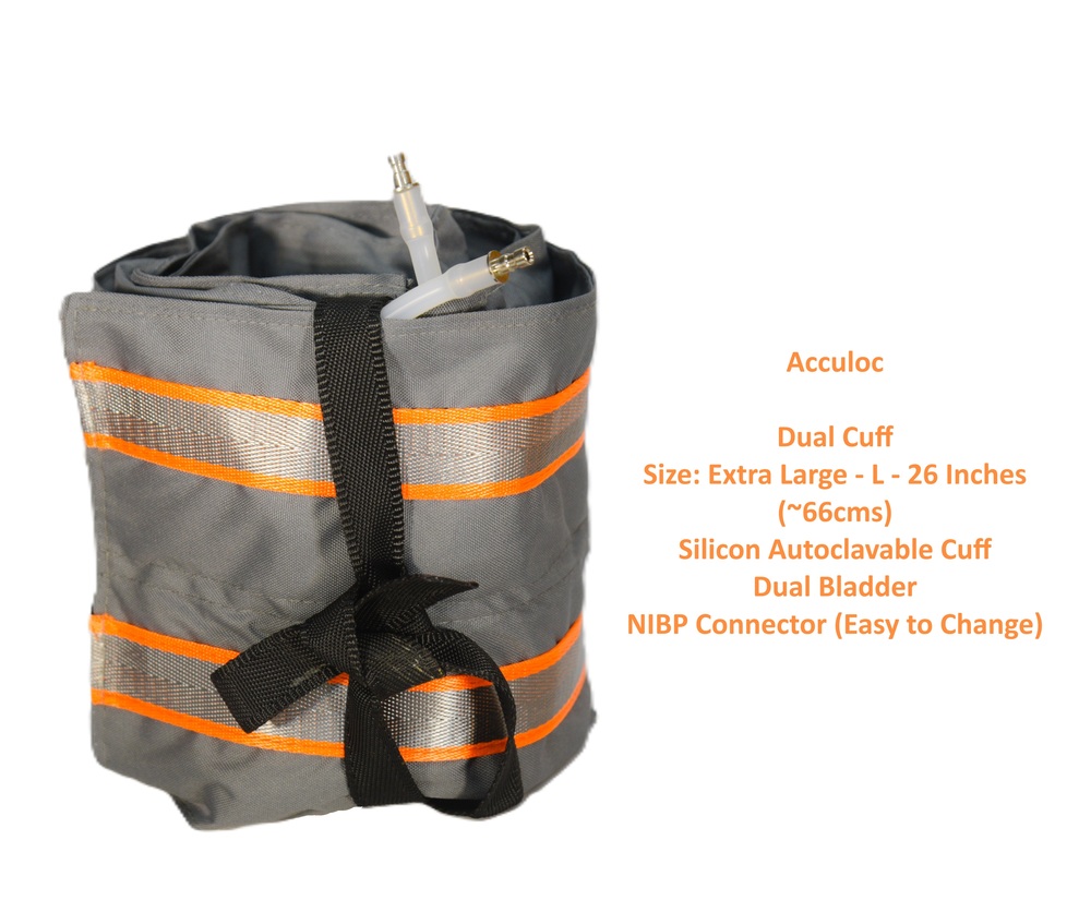 ACCULOC DUAL TOURNIQUET SILICON CUFF L SIZE
