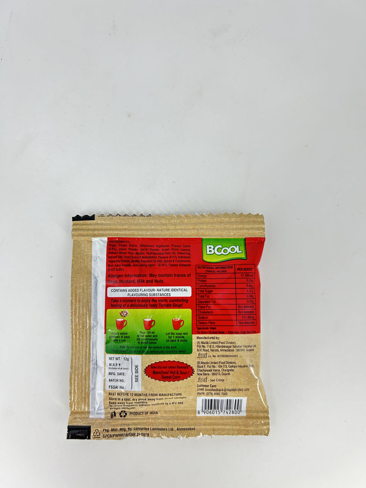 Tomato Soup - Powder Form, 99% Purity, 1 Year Shelf Life | Industrial Usage In Convenient Bag Packaging