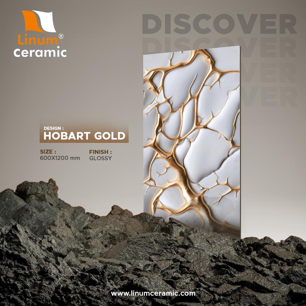 600x1200 Mm Ruby Gold Glossy Finish Tile - Color: Different Available